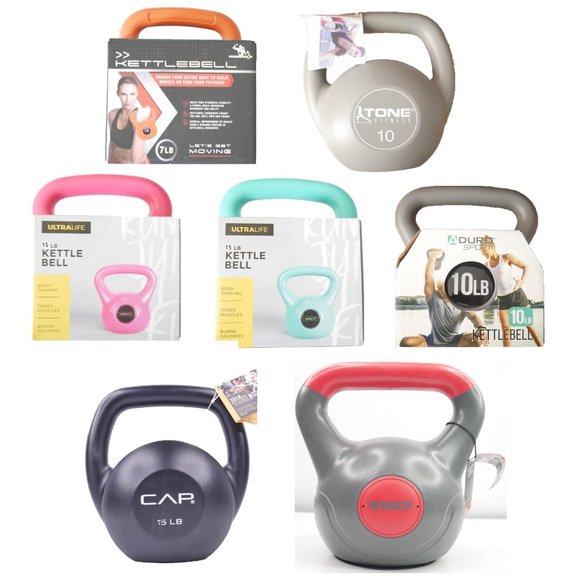 7 lb Kettlebell Crossfit Weight Strength Training Workout Home Gym Tone Fitness - Picture 4 of 4